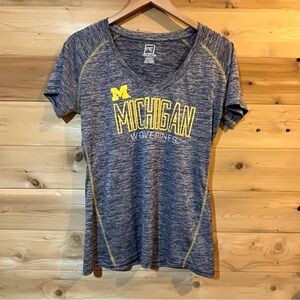 University of Michigan Wolverines Vneck drifit t-shirt